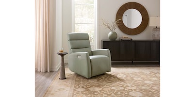 Hudson Leather Track Arm Zero Gravity Power Recliner