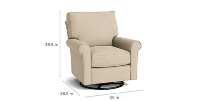 Oswell Roll Arm Swivel Glider Chair