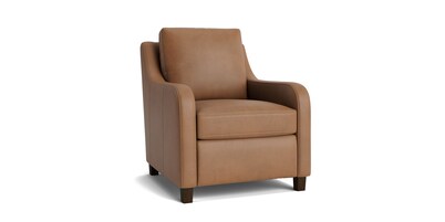 Scarlett Slope Arm Leather Accent Chair