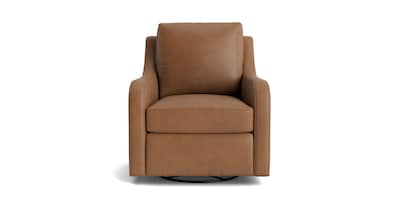 Scarlett Slope Arm Leather Swivel Glider Chair