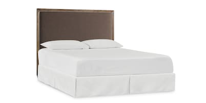 Compass Brown Upholstered Panel Headboard King/Cal King