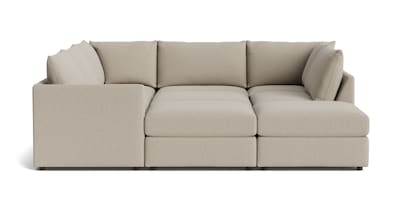 Beckham Thin Track Arm Modular Pit Sectional