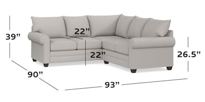 Alexander Roll Arm L-Shaped Sectional