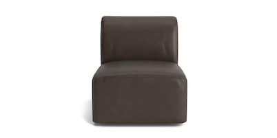 Clyde Leather Armless Swivel Chair