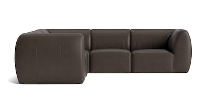 Clyde Leather Modular L-Shaped Sectional