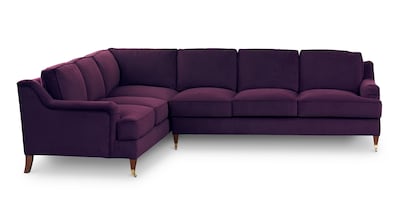Stockten English Arm L-Shape Sectional with Casters