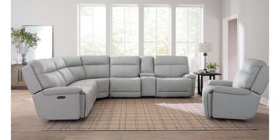 Fletcher Leather Power Reclining Sectional
