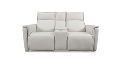 Chauncey Leather Power Reclining Loveseat with Center Console