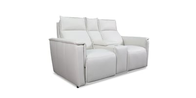 Chauncey Leather Power Reclining Loveseat with Center Console