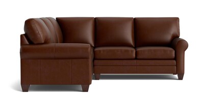 Carolina Leather L-Shaped Roll Arm Sectional
