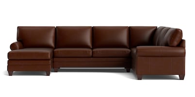Carolina Leather Roll Arm U-Shaped Sectional