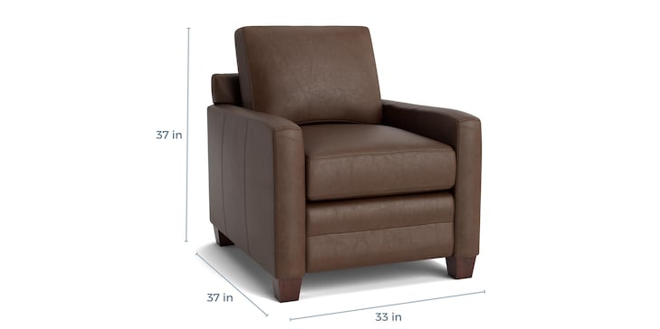 Leather Thin Track Arm Chair image number 5