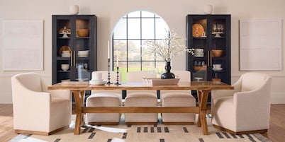 Crossbuck Live Edge Rectangle Dining Table