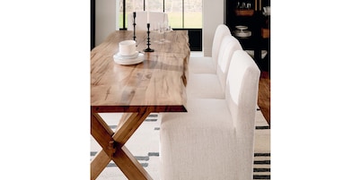 Banks Upholstered Dining Chair with Casters