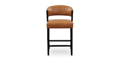 Asher Upholstered Faux Leather Counter Stool