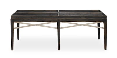 Woodridge Cavern Black Rectangular Cocktail Table