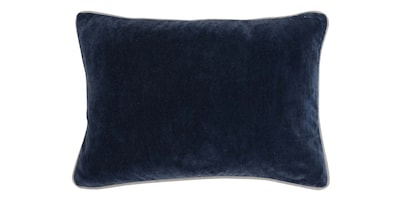 Heirloom Velvet Navy Lumbar Pillow Cover