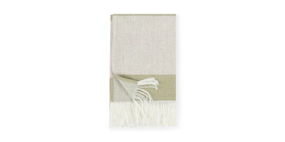 Talara Natural + Green Throw