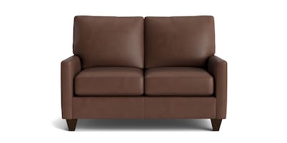 True Custom® Leather Track Arm Loveseat