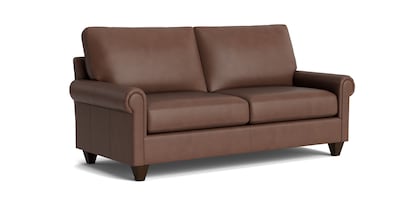 True Custom® Leather Panel Arm Studio Sofa