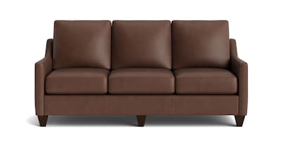 True Custom® Leather Slope Arm Sofa