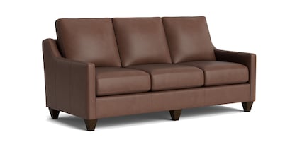 True Custom® Leather Slope Arm Sofa