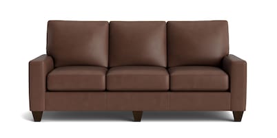 True Custom® Leather Large Track Arm Sofa