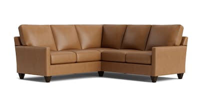 True Custom® Leather Track Arm L-Shaped Sectional