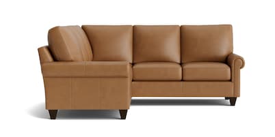 True Custom® Leather Panel Arm L-Shaped Sectional