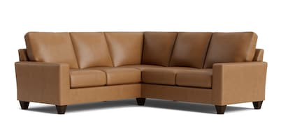 True Custom® Leather Large Track Arm L-Shaped Sectional