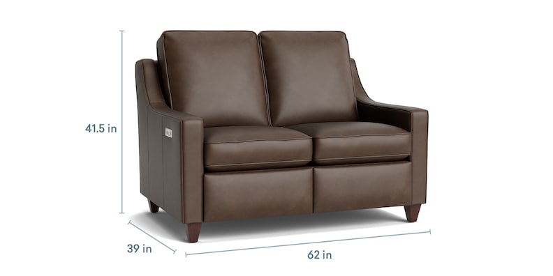 Reclining Leather Loveseat image number 3