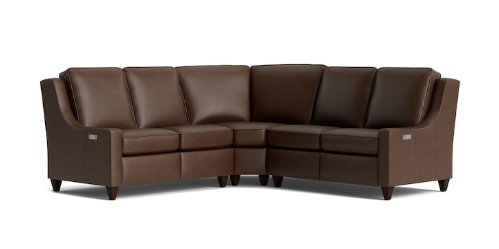 Reclining Leather L Sectional image number 0