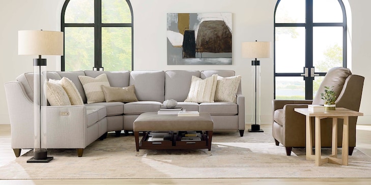 Reclining Fabric L Sectional image number 1