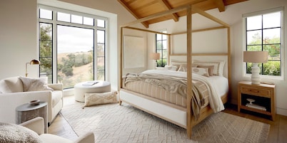 Courtland Upholstered Bed with Canopy